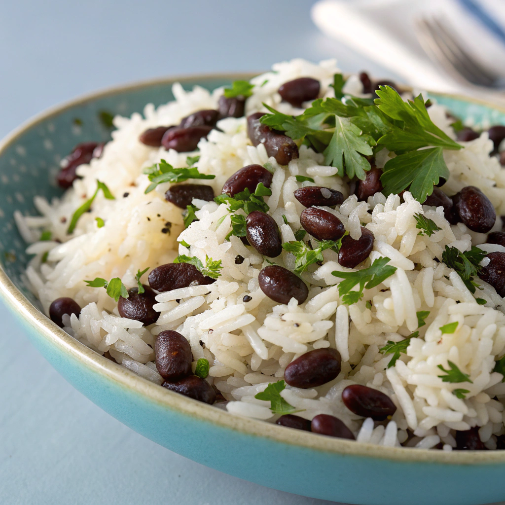 Rice and beans plate